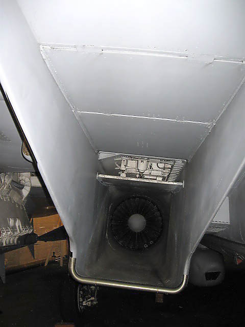F-14A_25.jpg - Seen is the bleed system developed to reduce the power of the engine during a missle launch which could have resulted in a compressor stall